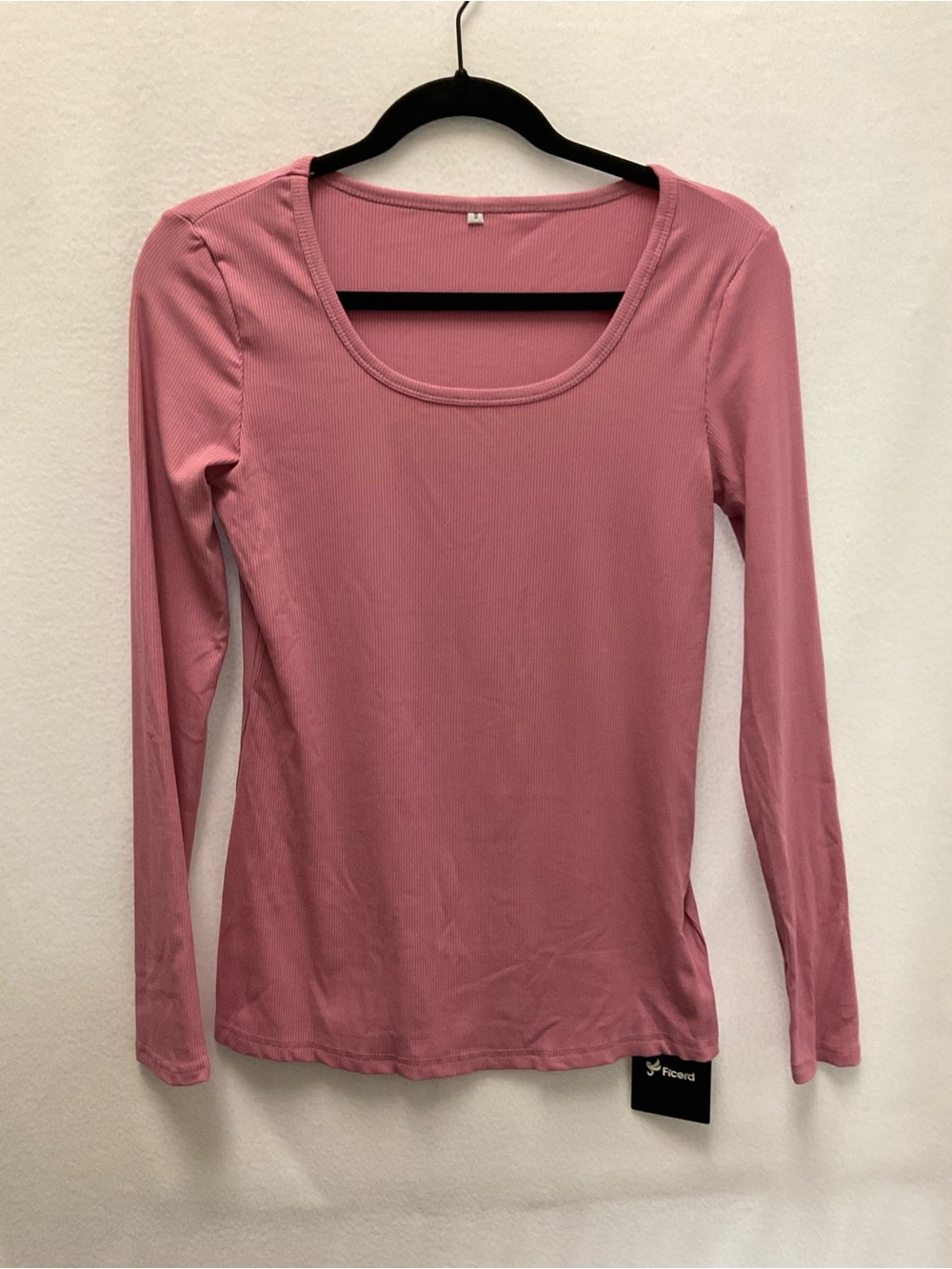 Women’s Scoop Neck Long Sleeve Top - Dusty Pink